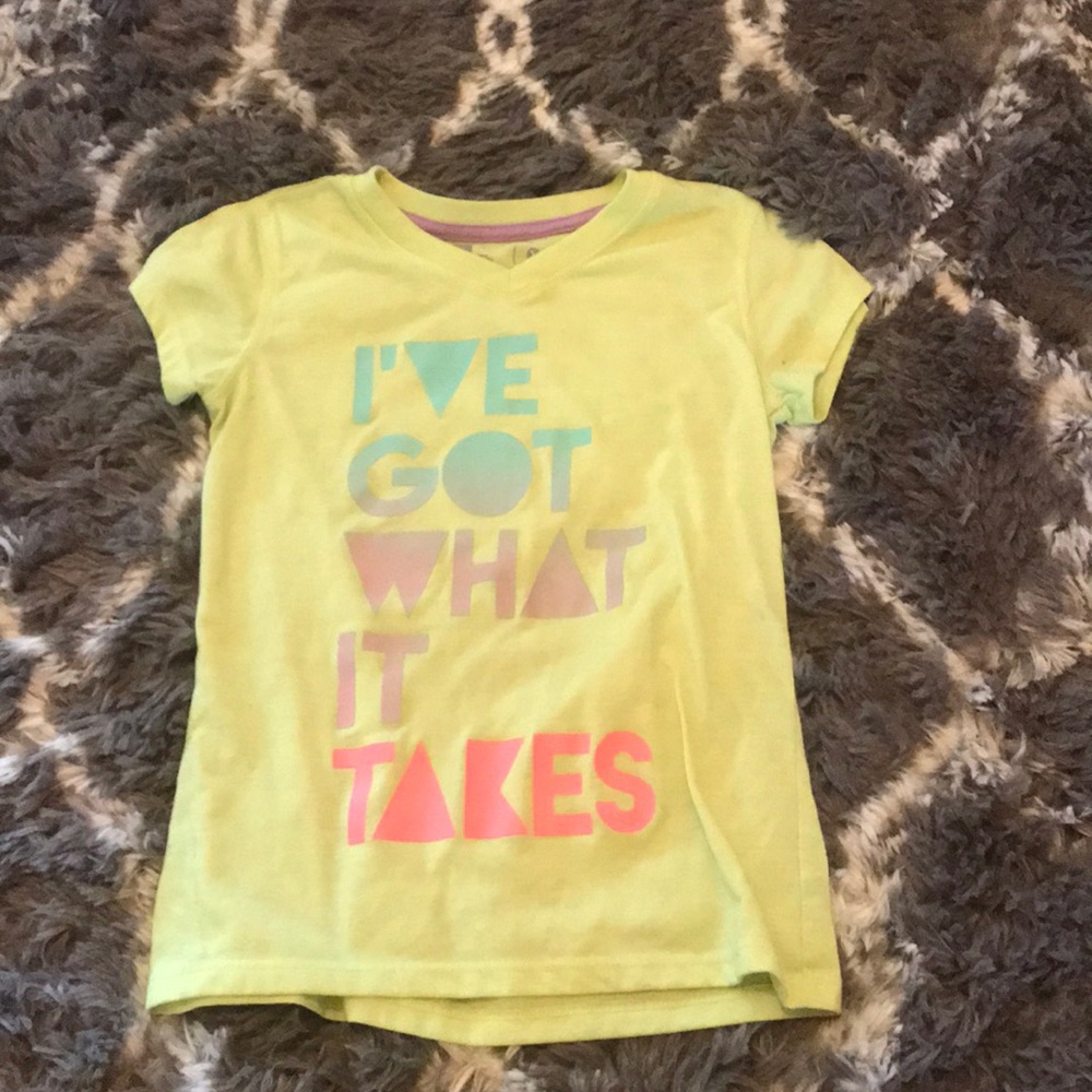 Girls Neon yellow t-shirt good condition